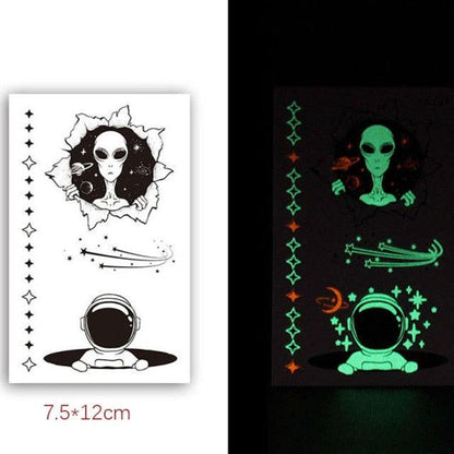Fashion Luminous Sticker Tattoos Waterproof Temporary Different Luxury Tattoos For Womens Mens Kids