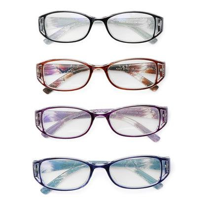 Fashion Men Women Reading Glasses Rectangle Spring Anti Glare Lightweight Reading Eyeglasses No Screw Detachable Design Eyeglasses Hyperopia Presbyopia Vision Care Eyewear
