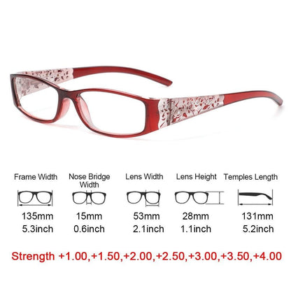Fashion Print Reading Glasses Women Men Anti Blue Light Glasses Computer Goggles Eye Protection For Men And Women  Portable High-definition  Lens Retro Magnifier Eyewear Diopter +1.0~+4.0
