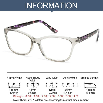 Fashion Reading Eyeglasses Men Women High Definition Transparent Optical Eyewear Anti Blue Eye Protection Eyeglasses Transparent Optical Eyewear With Diopter +1.0~+ 4.0