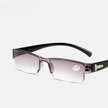 Fashion Reading Glasses Men Women Clear Lens Half Frame Presbyopic Eyewear For Reader Computer Reading Glasses For Women And Men Fashion Rectangle Eyewear Frame