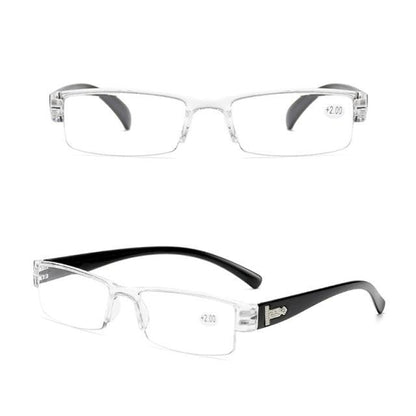 Fashion Reading Glasses Men Women Clear Lens Half Frame Presbyopic Eyewear For Reader Computer Reading Glasses For Women And Men Fashion Rectangle Eyewear Frame