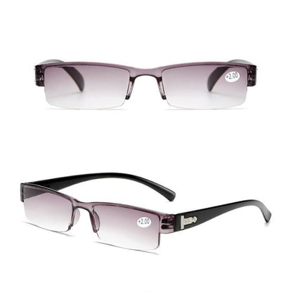 Fashion Reading Glasses Men Women Clear Lens Half Frame Presbyopic Eyewear For Reader Computer Reading Glasses For Women And Men Fashion Rectangle Eyewear Frame