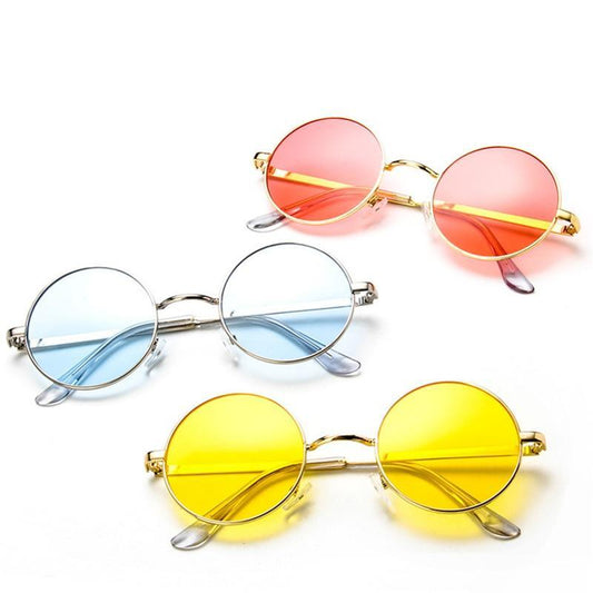 Fashion Round Frame New  Sunglasses Small Face For  Women/Men Glasses In Candy-Colored Ocean Men New Retro Eyewear Outdoor UV400 Eyeglasses  For Women/Men