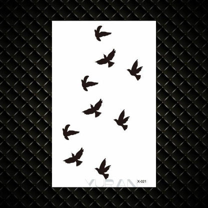 Fashion Small Sexy Black Temporary Waterproof Tattoo Cute Star Heart Tattoos Sticker Body Finger Tattoo For Kids Womens