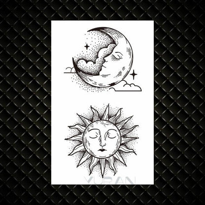 Fashion Small Sexy Black Temporary Waterproof Tattoo Cute Star Heart Tattoos Sticker Body Finger Tattoo For Kids Womens