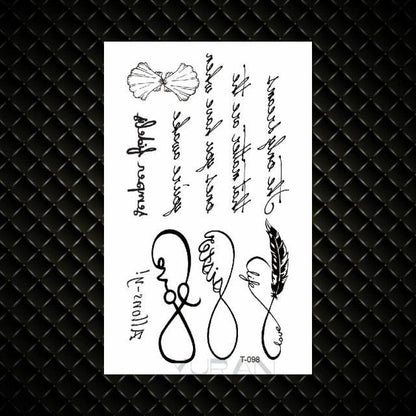 Fashion Small Sexy Black Temporary Waterproof Tattoo Cute Star Heart Tattoos Sticker Body Finger Tattoo For Kids Womens