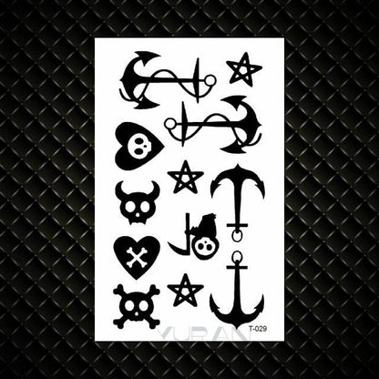 Fashion Small Sexy Black Temporary Waterproof Tattoo Cute Star Heart Tattoos Sticker Body Finger Tattoo For Kids Womens