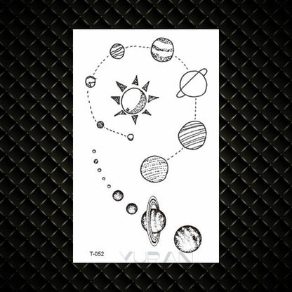 Fashion Small Sexy Black Temporary Waterproof Tattoo Cute Star Heart Tattoos Sticker Body Finger Tattoo For Kids Womens