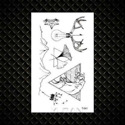 Fashion Small Sexy Black Temporary Waterproof Tattoo Cute Star Heart Tattoos Sticker Body Finger Tattoo For Kids Womens