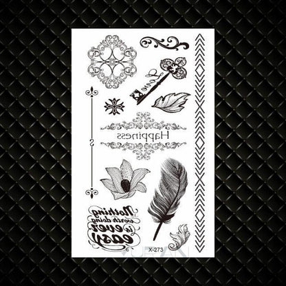 Fashion Small Sexy Black Temporary Waterproof Tattoo Cute Star Heart Tattoos Sticker Body Finger Tattoo For Kids Womens