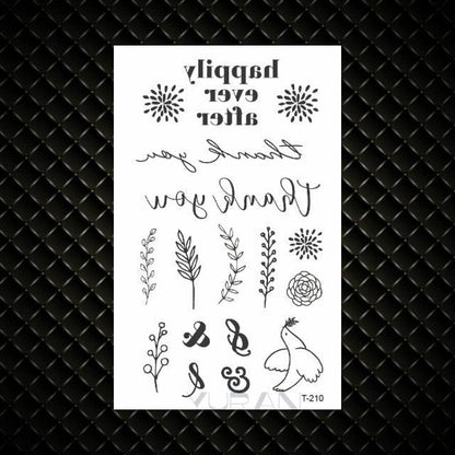 Fashion Small Sexy Black Temporary Waterproof Tattoo Cute Star Heart Tattoos Sticker Body Finger Tattoo For Kids Womens