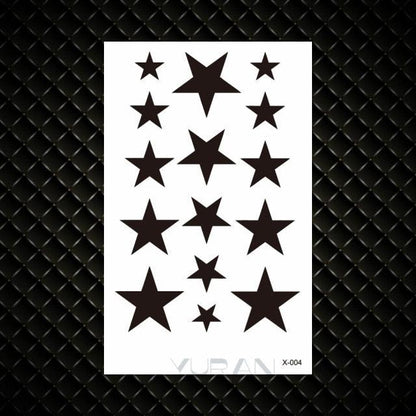 Fashion Small Sexy Black Temporary Waterproof Tattoo Cute Star Heart Tattoos Sticker Body Finger Tattoo For Kids Womens
