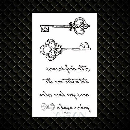 Fashion Small Sexy Black Temporary Waterproof Tattoo Cute Star Heart Tattoos Sticker Body Finger Tattoo For Kids Womens
