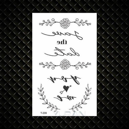 Fashion Small Sexy Black Temporary Waterproof Tattoo Cute Star Heart Tattoos Sticker Body Finger Tattoo For Kids Womens