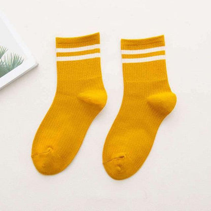 Fashion Socks Cotton Rainbow Color Black And White Christmas Gift Classic Warm Casual Tide Harajuku Funny Cute Pop Korean Socks Short Socks For Men And Women