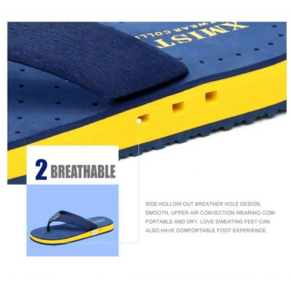 Fashion Summer Big Size Youth Slippers For Men Women Massage Non-Slip Cool Outside Flip Flops Breathable Thick-Soled Slippers