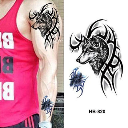 Fashion Temporary Sticker Tiger Tattoo Waterproof Removable Realistic Body Tatoo For Mens