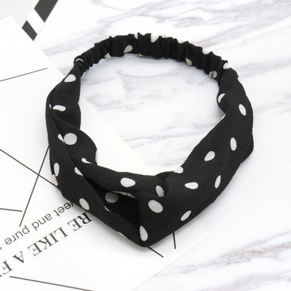 Fashion Wave Point Knot Headband Women Turban Elastic Hairband Head Wrap Hair Accessories for Girls Lady Headwear Hair Band Gorgeous Hair Accessories For Women