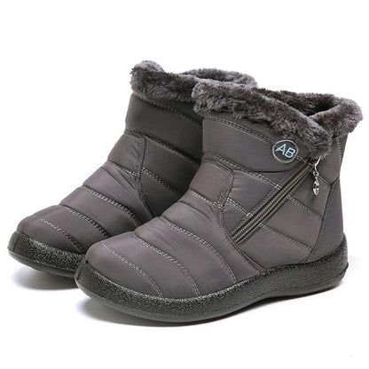 Fashion Womens Waterproof Boots Snow Boots For Winter Casual Lightweight Ankle Warm Winter Boots Fur Lined Warm Ankle Boots Slip On Waterproof Outdoor Booties Comfortable Shoes For Women