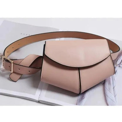 Fashionable Design Mini Adjustable Belt Waist Fanny Bag Ladies Cute Bag Women's Style Leather Pouch