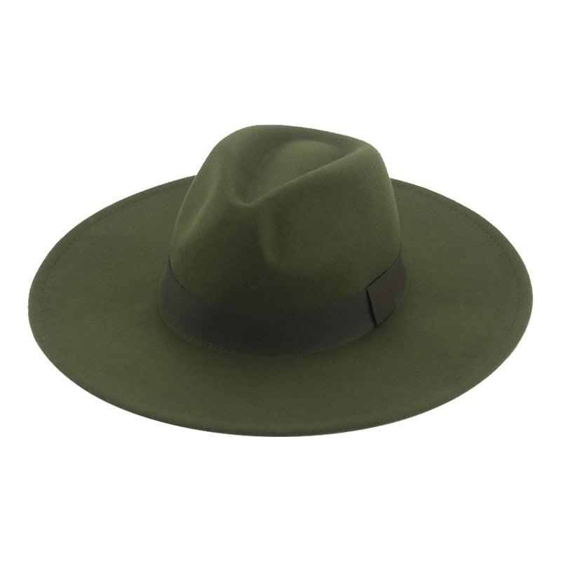 Fashionable Fedora Hats Women Wide Brim Dress Caps  Women's Fedora Hats Elegant Wide Brim Fedora Hat  Wedding Men Hat Warm Retro Style Belt 56-58cm