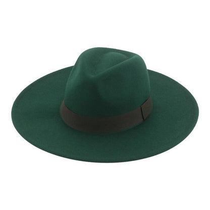 Fashionable Fedora Hats Women Wide Brim Dress Caps  Women's Fedora Hats Elegant Wide Brim Fedora Hat  Wedding Men Hat Warm Retro Style Belt 56-58cm