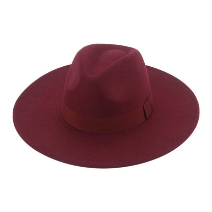 Fashionable Fedora Hats Women Wide Brim Dress Caps  Women's Fedora Hats Elegant Wide Brim Fedora Hat  Wedding Men Hat Warm Retro Style Belt 56-58cm