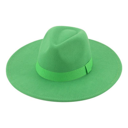 Fashionable Fedora Hats Women Wide Brim Dress Caps  Women's Fedora Hats Elegant Wide Brim Fedora Hat  Wedding Men Hat Warm Retro Style Belt 56-58cm