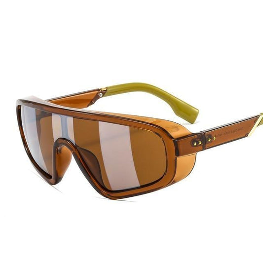 Fashionable Shield Visor Sunglasses Polarized Sunglasses Cycling Driving Windproof sun glasses For Women & Men  Oversized Windproof Sun Glasses Colorful Frame Classic Decent Shades Sunglasses
