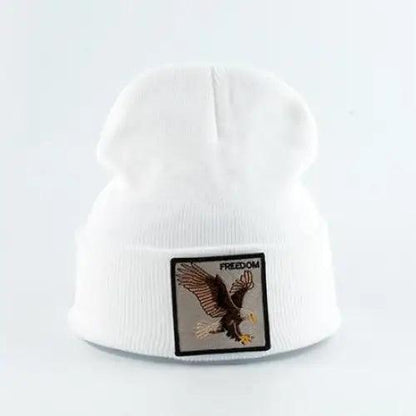 Fashionable Warm Animal Theme Wolf Knitted Unisex Beanies For Women Soft And Comfortable Beanies For Winter And Autumn