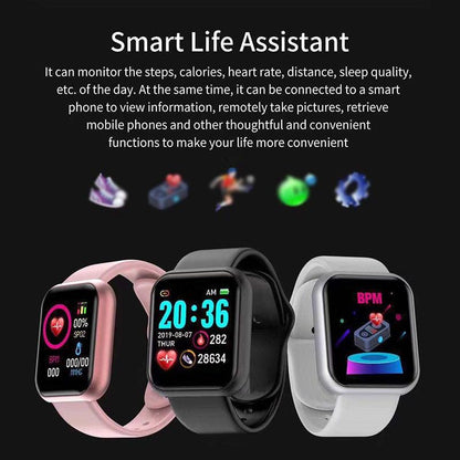 Fitness Wristwatch Color Screen Smart Sport Bracelet Activity Running Activity Fitness Tracker Smartwatch Heart Rate Monitor Waterproof Fitness Tracker Heart Rate For Children Men Women