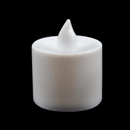 Flameless LED Tea Lights Candles Battery Powered Colorful Flickering Pillar Flickering Bright Tea lights Battery Operated/Powered Flameless Candles White Base Candles Tea light Romantic party Home Decor