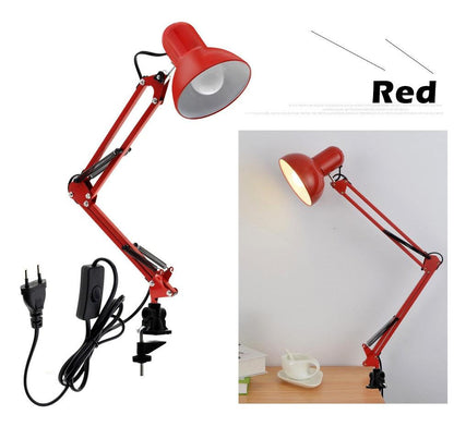Flexible Led Desk Lamp Home Office Modern Table Lamp Metal Architect Adjustable Folding Reading Light Decorative Table Lamp Cute Study Lamps for Bedroom Décor