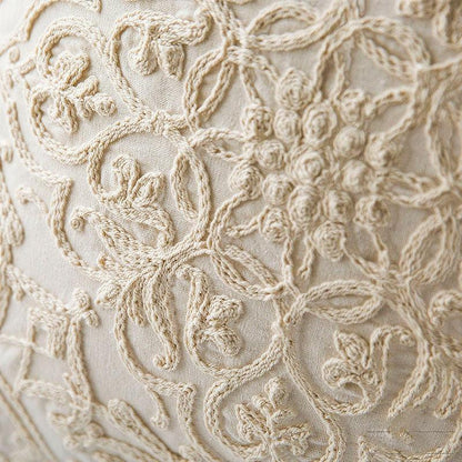 Floral Embroidered Throw Pillow Covers Cotton Pillowcase Sofa Couch For Home Decor Embroidery Throw Pillow Covers Square Cushion Case Modern Cushion Cover Square Pillowcase Decoration for Sofa Bed Chair Car 50x50cm