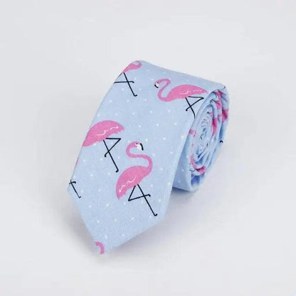 Flower Theme Cotton Slim Men Necktie Casual Business Design Skinny Necktie Floral Print Party Necktie For Men