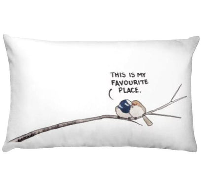 Flowers Birds Green Plants Printed Waist Pillowcase Home Pillow Decoration Tropical Green Texture Exotic Flower Cotton Linen Outdoor Pillow Cases Sofa Bed Throw Pillow 50x30CM