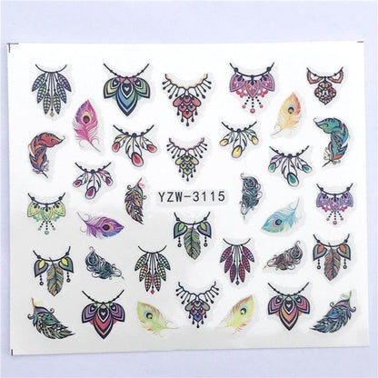 Fox Wolf Animal 3D Embossed Nail Sticker Flower Adhesive Manicure Slider Nail Art Tips Decorations Decals Manicure Design Golden Firework Star Accessories Heart Nail Art Stickers Glitter Decals Love Nail Sequins Laser Heart Nail