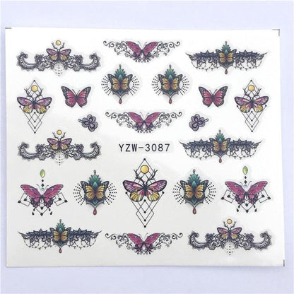 Fox Wolf Animal 3D Embossed Nail Sticker Flower Adhesive Manicure Slider Nail Art Tips Decorations Decals Manicure Design Golden Firework Star Accessories Heart Nail Art Stickers Glitter Decals Love Nail Sequins Laser Heart Nail