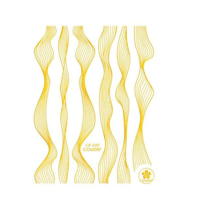 French Rose Gold Striping Tape Nail Design Stripe Lines Geometry 3D Sticker for Nails Gel Polish Sticker Decals for Manicuring Decorations Manicure Stickers Decals Silver Strip Line Nail Decal Self-Adhesive 3D Wave Decal Decoration Metallic Curve Design