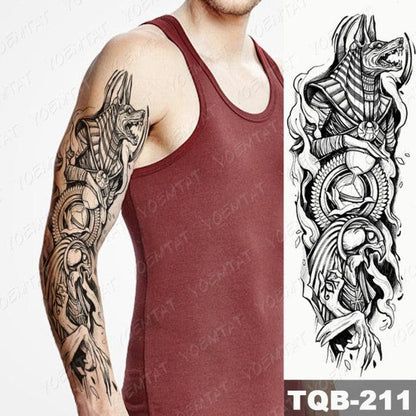 Full Women Man Realistic Waterproof Temporary Tattoo Tiger Stickers Luxury Big Design For Arm Thigh