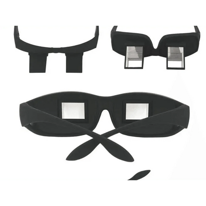 Funny Black Lazy Periscope Horizontal Reading TV Lightweight Sit View Glasses Lie Down Unisex Wide Use Glasses