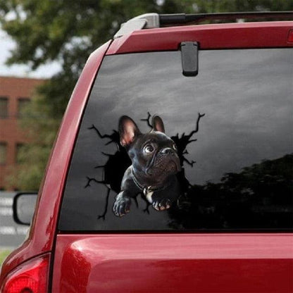 Funny Dog Head In The Crack Vinyl Car Funny Dog Head In The Crack Vinyl Car Stickers Decals Motorcycle Accessories Car-window Decorative Goods Broken Glass Sticker Car Stickers Decals Motorcycle Accessories Car-window Decorative Goods Pvc Car Sticker