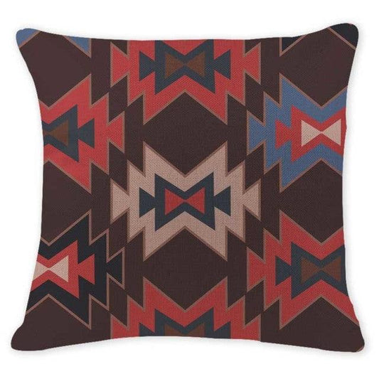 Geometric Throw Pillow Cover Cotton/Linen Brown Cushion Covers Decorative Comfortable Pillow Case For Home Decor Modern Square Cotton Linen Cushion Covers for Sofa Couch and Outdoor Décor 45x45cm