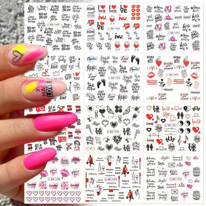 Geometrics Blue Flower Leaves Water Decals Stickers Special Floral Transfer Slider For Nails Decoration Nail Art Stickers Black White Flower Palm Leaf Nail Self-Adhesive Decals Nail Stickers Water Transfer Fresh Nail Decals for Nail Art Butterfly Palm