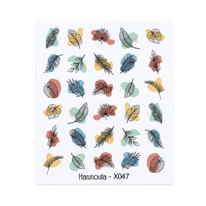 Geometry Line Stripe Nail Sticker Floral Butterfly Design Water Decals Slider Wraps Decoration Nail Art Accessories Water Transfer Nail Decals Sticker For Pretty Girl Self-Adhesive Nail Decals Designer Nail Stickers for Acrylic Decal Decoration