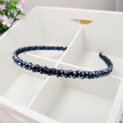 Girls Shiny Luxury Rhinestone Hair Band High Quality Diamond Pearls Hair Hoop Accessories for Women Crystal Headbands Ornaments