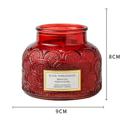 Glass Scented Candle Holder Romantic Wedding Candlestick Soy Candle For Home Large Glass Jar Candle Gift Long Burning Fine Transparent Crystal Glass Candlestick Dining Home Decor