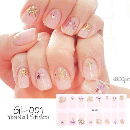 Glitter Series Shiny Manicure Decoration Designed Nail Art Stickers Nail Decoration Nail Wraps Shiny Tattoos Kids Nails Art Decoration Nail Strips Shiny French Tip Guides Stickers French Nail Stickers Form Fringe Guides
