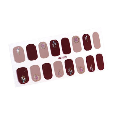 Glitter Series Shiny Manicure Decoration Designed Nail Art Stickers Nail Decoration Nail Wraps Shiny Tattoos Kids Nails Art Decoration Nail Strips Shiny French Tip Guides Stickers French Nail Stickers Form Fringe Guides